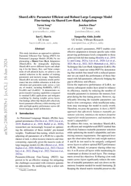 ShareLoRA: Parameter Efficient and Robust Large Language Model
  Fine-tuning via Shared Low-Rank Adaptation