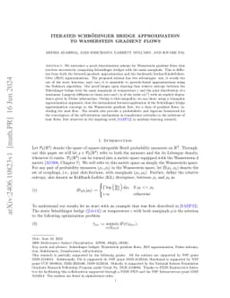 Iterated Schrödinger bridge approximation to Wasserstein Gradient
  Flows