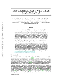 CBGBench: Fill in the Blank of Protein-Molecule Complex Binding Graph