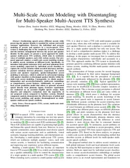 Multi-Scale Accent Modeling and Disentangling for Multi-Speaker Multi-Accent Text-to-Speech Synthesis