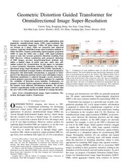 Geometric Distortion Guided Transformer for Omnidirectional Image Super-Resolution