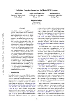 Embodied Question Answering via Multi-LLM Systems