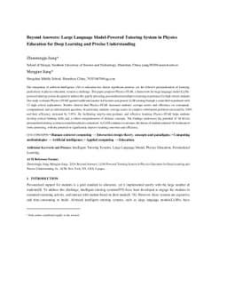 Beyond Answers: Large Language Model-Powered Tutoring System in Physics
  Education for Deep Learning and Precise Understanding