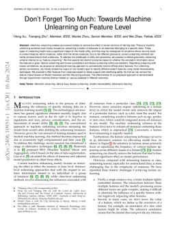 Don't Forget Too Much: Towards Machine Unlearning on Feature Level
