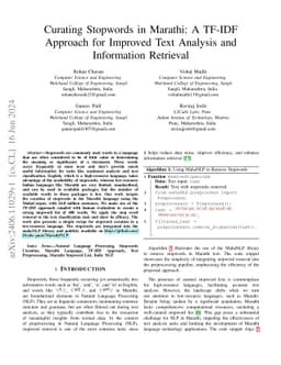 Curating Stopwords in Marathi: A TF-IDF Approach for Improved Text
  Analysis and Information Retrieval