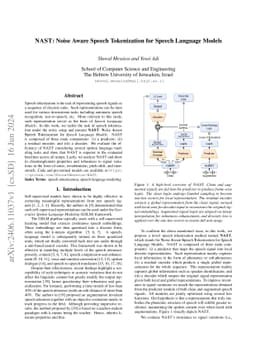 NAST: Noise Aware Speech Tokenization for Speech Language Models
