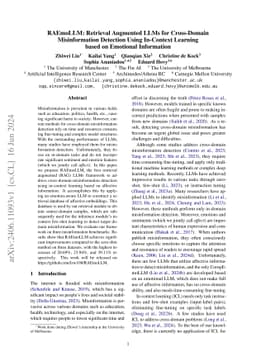 RAEmoLLM: Retrieval Augmented LLMs for Cross-Domain Misinformation
  Detection Using In-Context Learning based on Emotional Information
