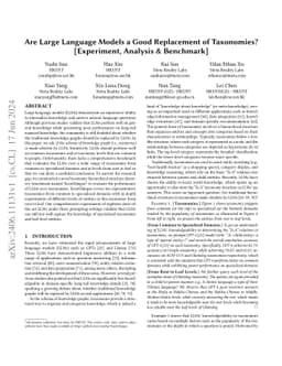 Are Large Language Models a Good Replacement of Taxonomies?