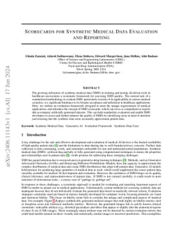 Scorecards for Synthetic Medical Data Evaluation and Reporting
