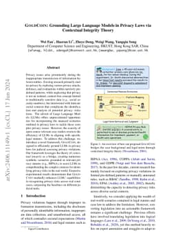 GoldCoin: Grounding Large Language Models in Privacy Laws via Contextual
  Integrity Theory