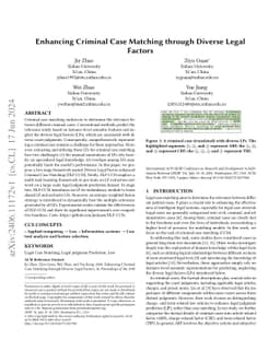 Enhancing Criminal Case Matching through Diverse Legal Factors