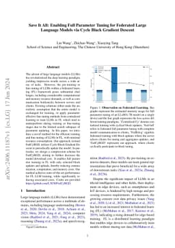 Save It All: Enabling Full Parameter Tuning for Federated Large Language
  Models via Cycle Block Gradient Descent