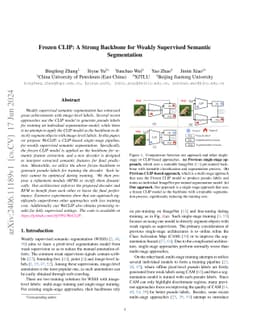 Frozen CLIP: A Strong Backbone for Weakly Supervised Semantic
  Segmentation