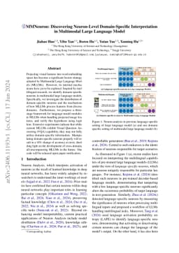 MMNeuron: Discovering Neuron-Level Domain-Specific Interpretation in
  Multimodal Large Language Model