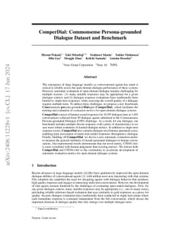 ComperDial: Commonsense Persona-grounded Dialogue Dataset and Benchmark