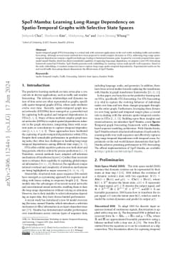 SpoT-Mamba: Learning Long-Range Dependency on Spatio-Temporal Graphs
  with Selective State Spaces