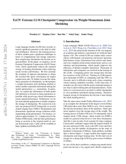 ExCP: Extreme LLM Checkpoint Compression via Weight-Momentum Joint
  Shrinking