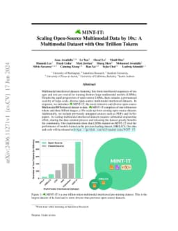MINT-1T: Scaling Open-Source Multimodal Data by 10x: A Multimodal
  Dataset with One Trillion Tokens