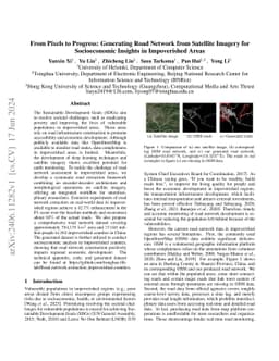 From Pixels to Progress: Generating Road Network from Satellite Imagery
  for Socioeconomic Insights in Impoverished Areas