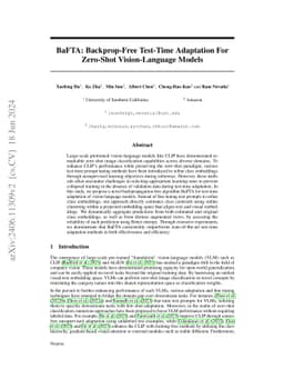BaFTA: Backprop-Free Test-Time Adaptation For Zero-Shot Vision-Language
  Models