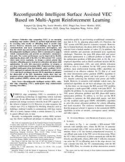 Reconfigurable Intelligent Surface Assisted VEC Based on Multi-Agent
  Reinforcement Learning