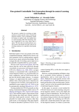 Fine-grained Controllable Text Generation through In-context Learning
  with Feedback
