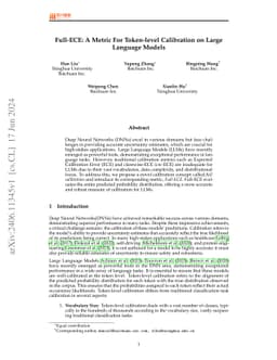 Full-ECE: A Metric For Token-level Calibration on Large Language Models
