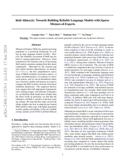 $\texttt{MoE-RBench}$: Towards Building Reliable Language Models with
  Sparse Mixture-of-Experts