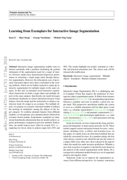 Learning from Exemplars for Interactive Image Segmentation