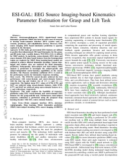 ESI-GAL: EEG Source Imaging-based Kinematics Parameter Estimation for
  Grasp and Lift Task