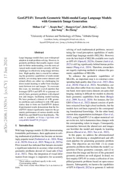 GeoGPT4V: Towards Geometric Multi-modal Large Language Models with
  Geometric Image Generation