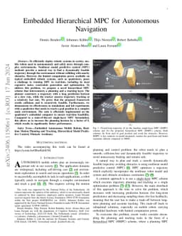 Embedded Hierarchical MPC for Autonomous Navigation