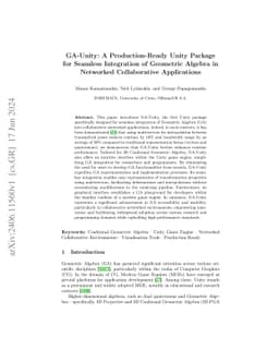 GA-Unity: A Production-Ready Unity Package for Seamless Integration of
  Geometric Algebra in Networked Collaborative Applications