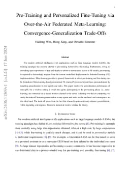 Pre-Training and Personalized Fine-Tuning via Over-the-Air Federated
  Meta-Learning: Convergence-Generalization Trade-Offs