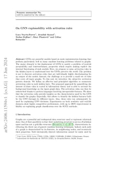 On GNN explanability with activation rules