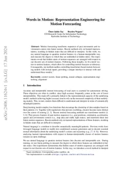 Words in Motion: Extracting Interpretable Control Vectors for Motion Transformers