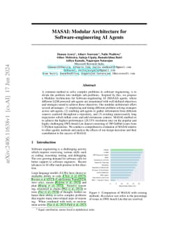 MASAI: Modular Architecture for Software-engineering AI Agents