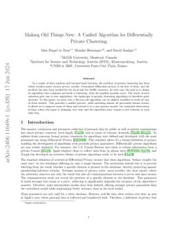 Making Old Things New: A Unified Algorithm for Differentially Private
  Clustering