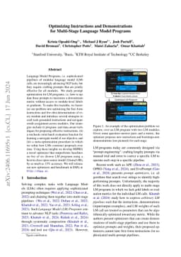 Optimizing Instructions and Demonstrations for Multi-Stage Language
  Model Programs