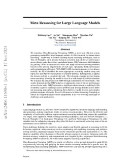 Meta Reasoning for Large Language Models