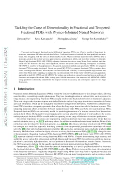 Tackling the Curse of Dimensionality in Fractional and Tempered
  Fractional PDEs with Physics-Informed Neural Networks