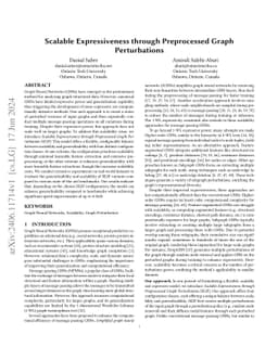Scalable Expressiveness through Preprocessed Graph Perturbations