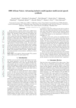 1000 African Voices: Advancing inclusive multi-speaker multi-accent
  speech synthesis