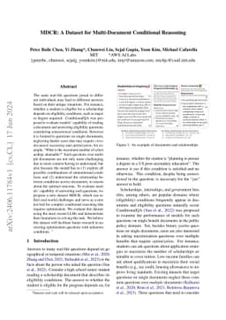 MDCR: A Dataset for Multi-Document Conditional Reasoning