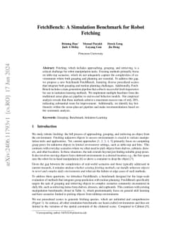 FetchBench: A Simulation Benchmark for Robot Fetching