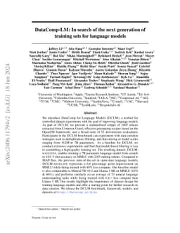 DataComp-LM: In search of the next generation of training sets for language models