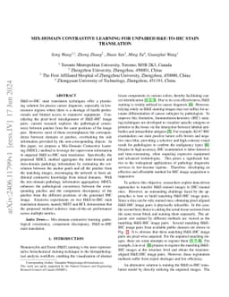 Mix-Domain Contrastive Learning for Unpaired H&E-to-IHC Stain
  Translation