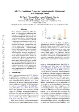 mDPO: Conditional Preference Optimization for Multimodal Large Language
  Models