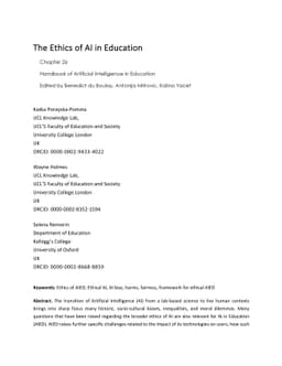The Ethics of AI in Education
