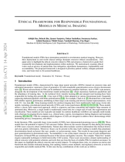 Ethical Framework for Responsible Foundational Models in Medical Imaging